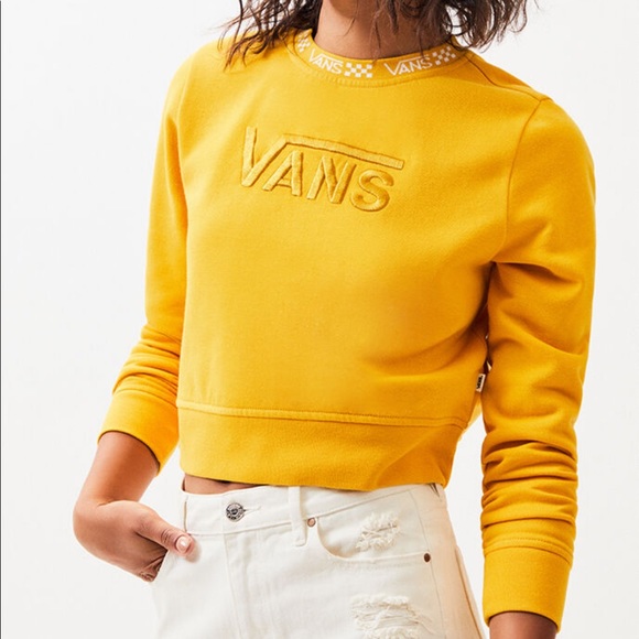 PacSun Tops - Vans Mustard Yellow Crew Neck Hoodie